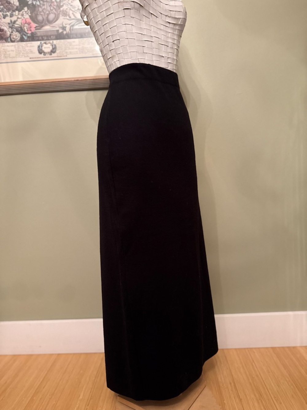 Dolce Bela Wool Blend Knit Maxi Column Skirt - Medium